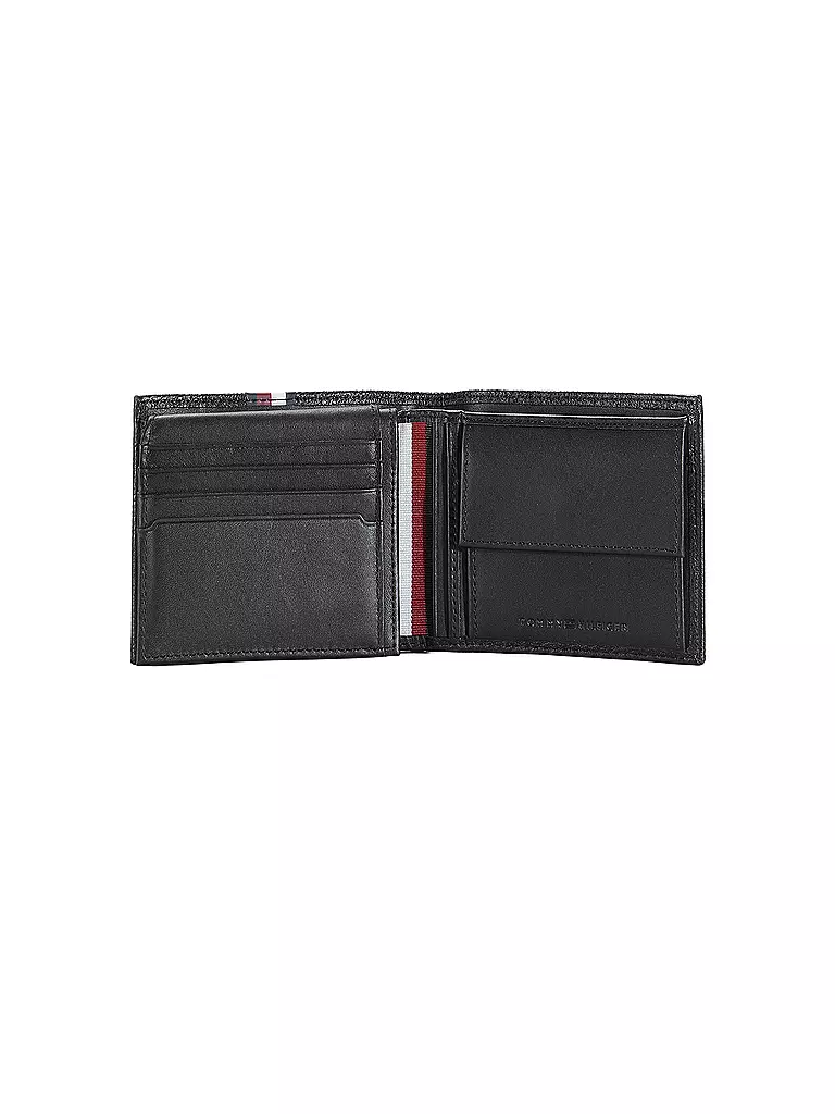 TOMMY HILFIGER | Geldbörse TH PREM LEA | schwarz