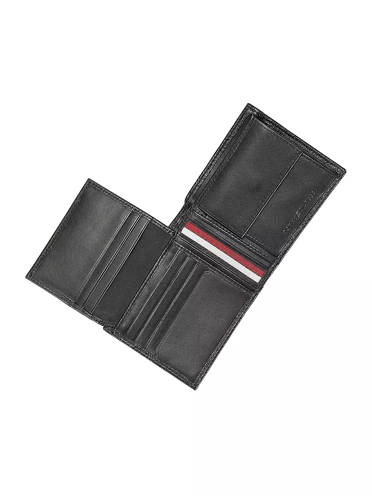 TOMMY HILFIGER | Geldbörse TH PREM LEA | schwarz