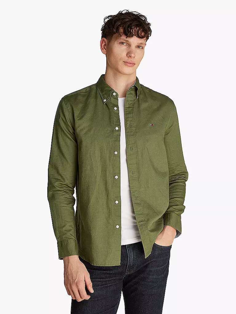 TOMMY HILFIGER | Hemd  | olive