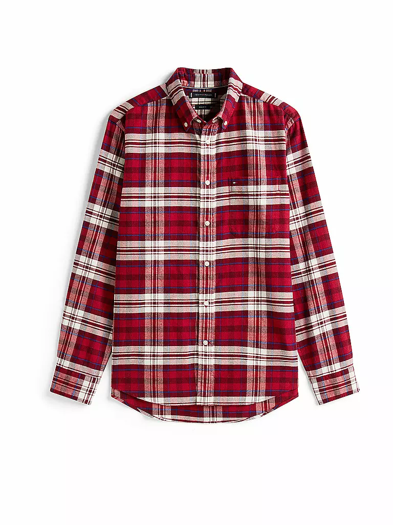 TOMMY HILFIGER | Hemd Regular Fit  | rot