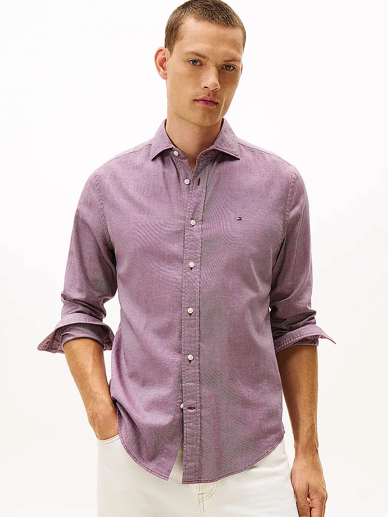 TOMMY HILFIGER | Hemd Regular Fit  | dunkelrot