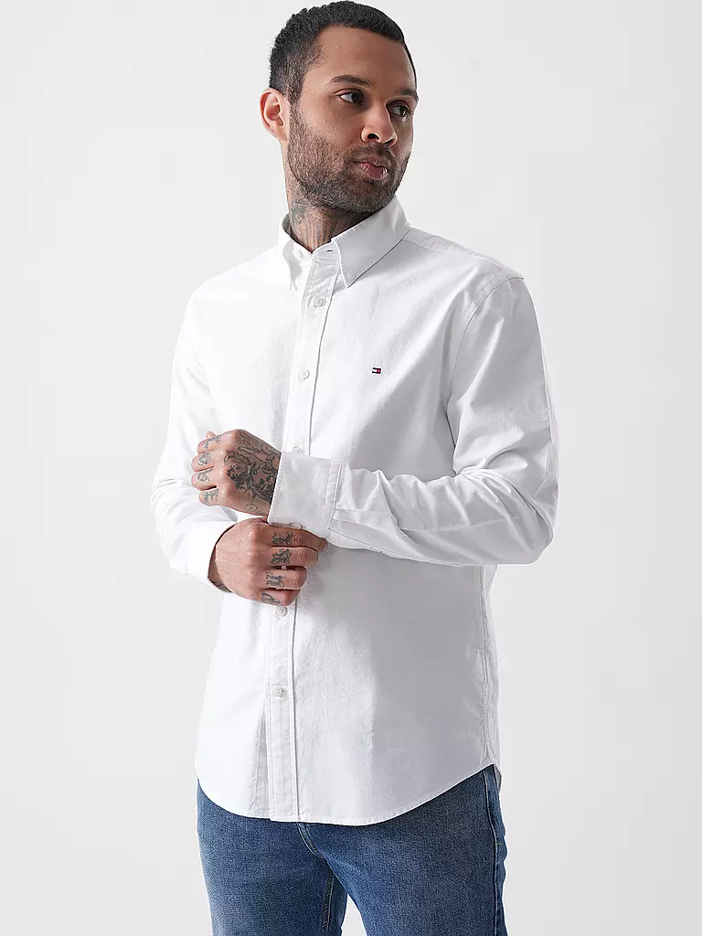 TOMMY HILFIGER | Hemd Regular Fit  | weiss