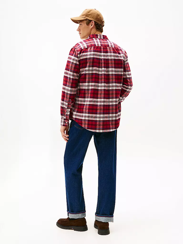 TOMMY HILFIGER | Hemd Regular Fit  | rot