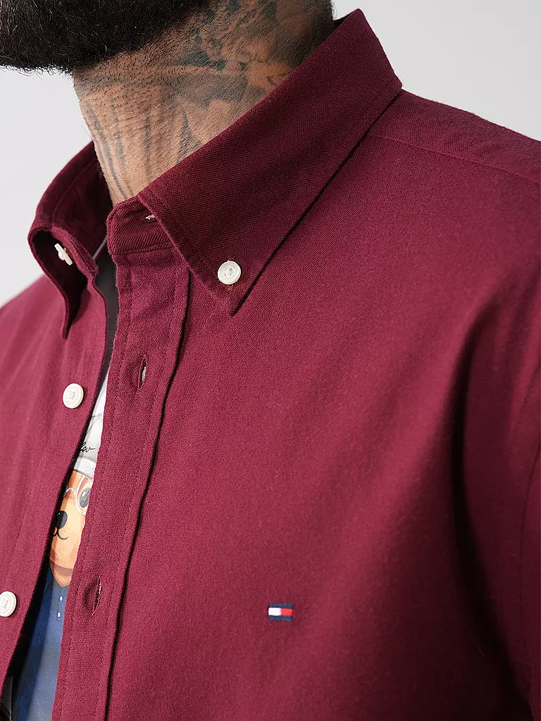TOMMY HILFIGER | Hemd Regular Fit | rot