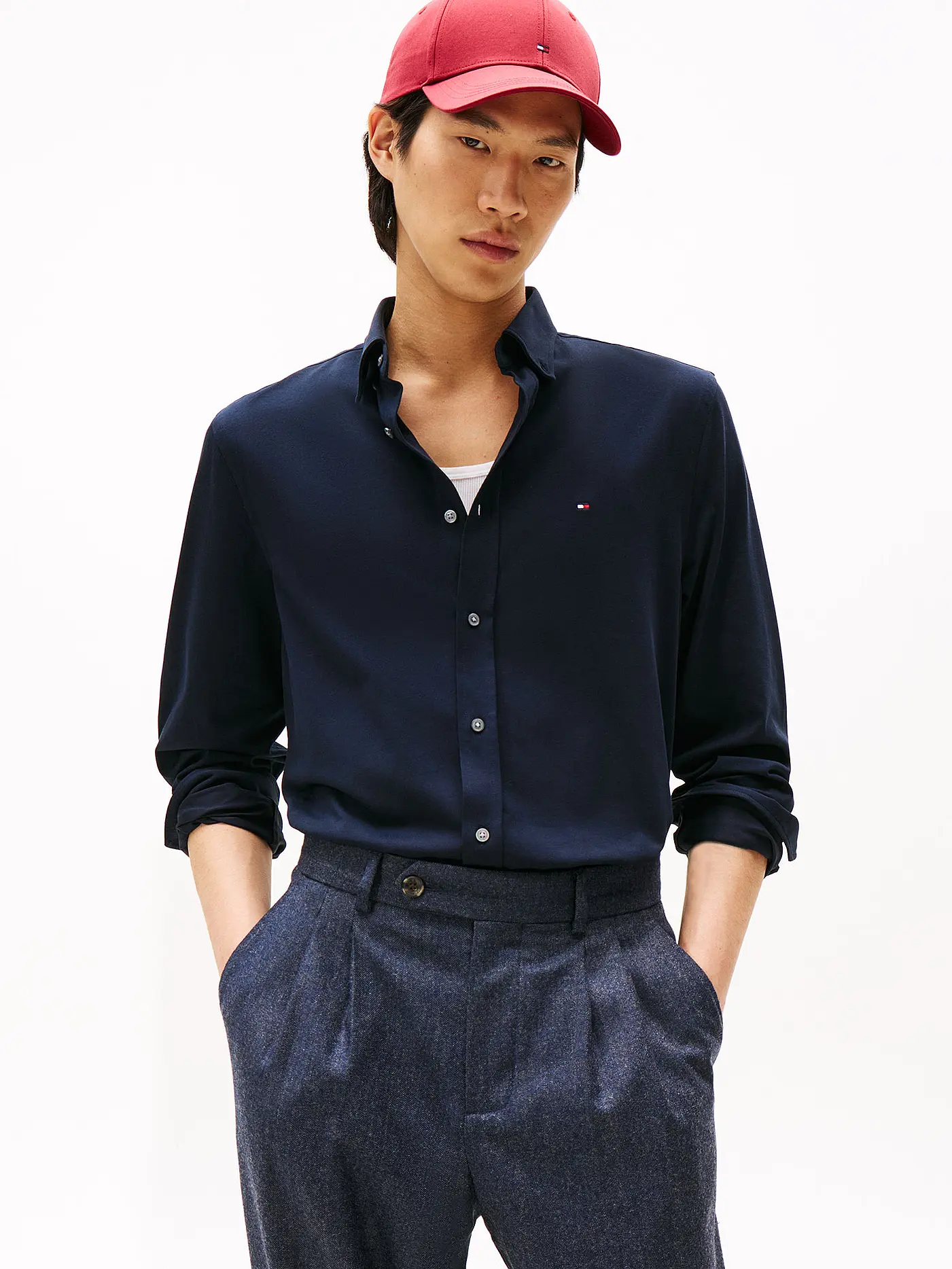 TOMMY HILFIGER | Hemd Slim Fit  | dunkelblau