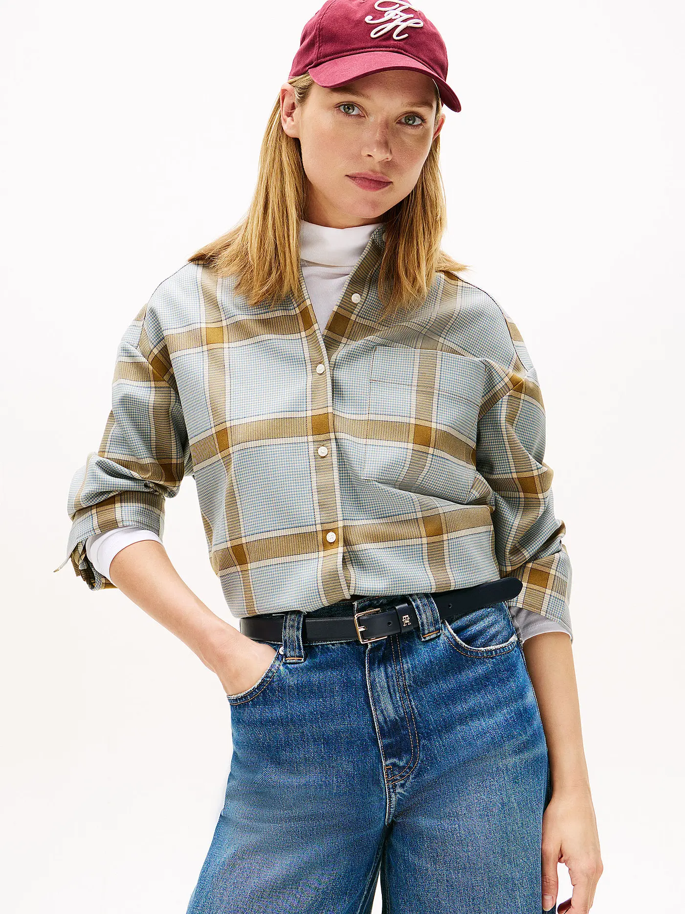 TOMMY HILFIGER | Hemdbluse  | hellblau