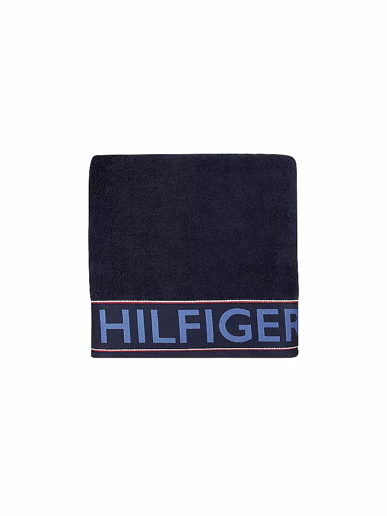 TOMMY HILFIGER | Hilfiger Iconic Frottee Handtuch 50x100cm (Navy) | blau