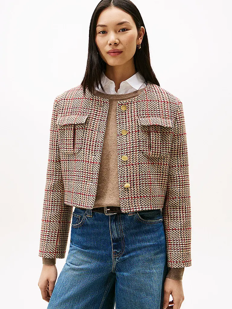TOMMY HILFIGER | Jäckchen TWEED LADY | braun