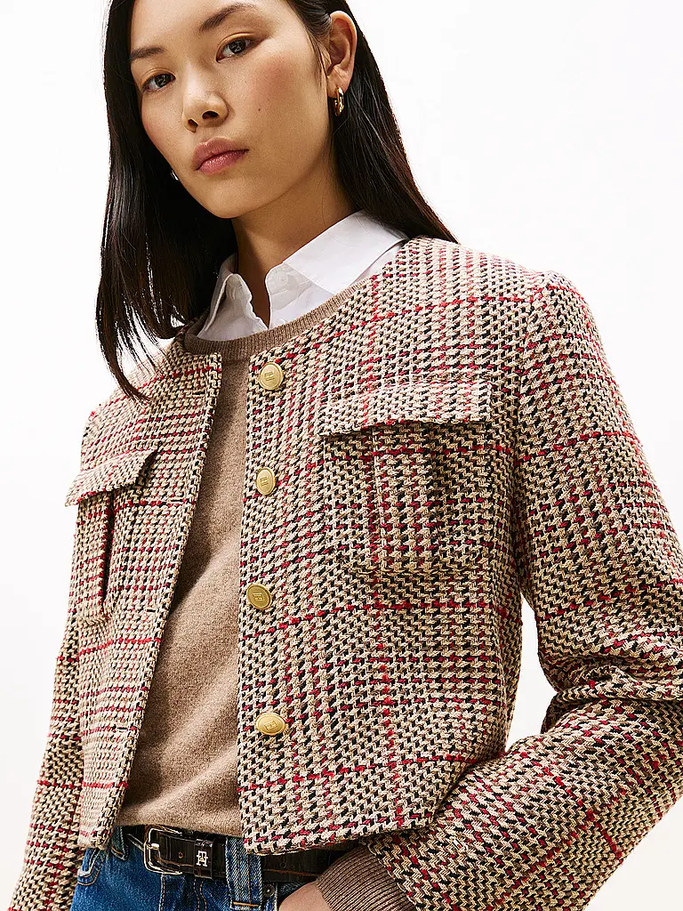 TOMMY HILFIGER | Jäckchen TWEED LADY | braun