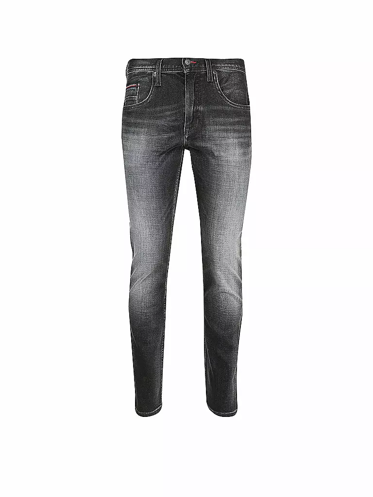 TOMMY HILFIGER | Jeans Straight-Fit "Denton" (TH Flex) | schwarz