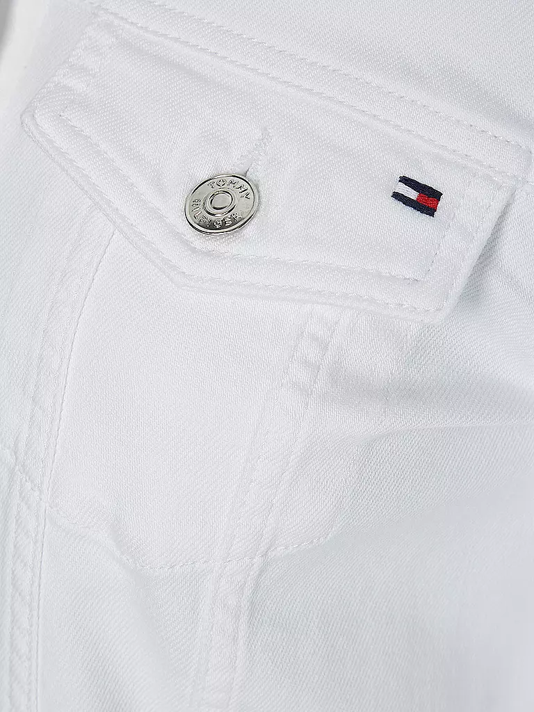 TOMMY HILFIGER | Jeansjacke Slim Fit  | weiß