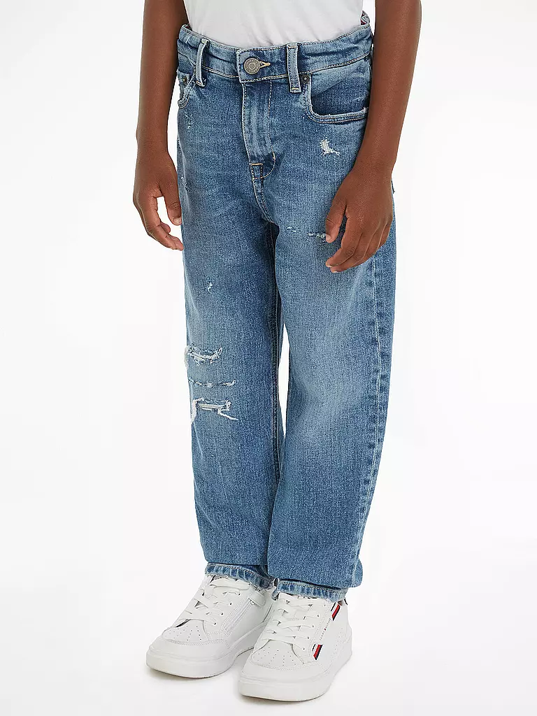 TOMMY HILFIGER | Jungen Jeans Straight Fit ARCHIVE WORN IN  | blau