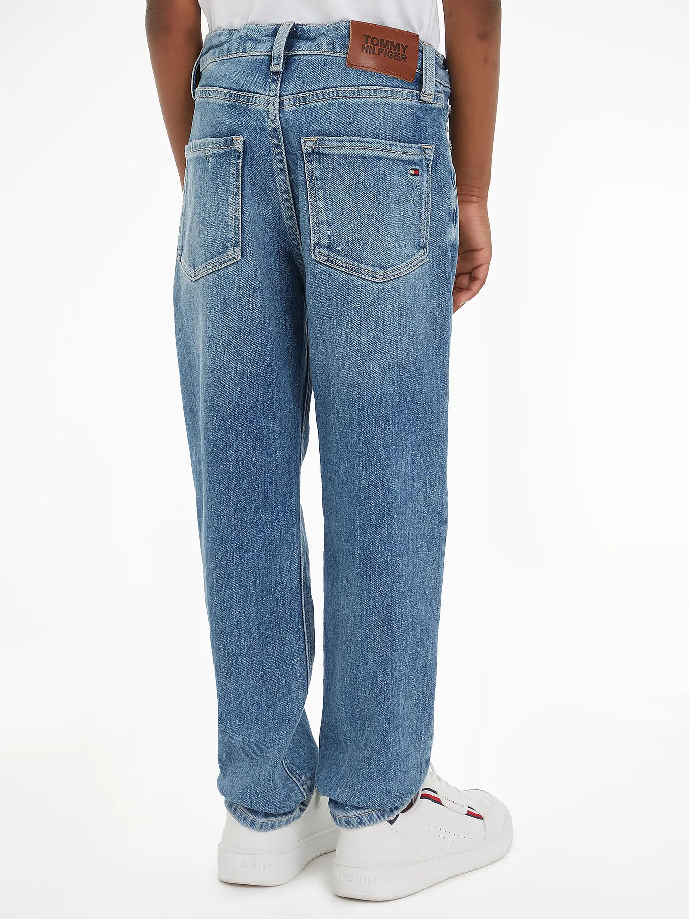 TOMMY HILFIGER | Jungen Jeans Straight Fit ARCHIVE WORN IN  | blau