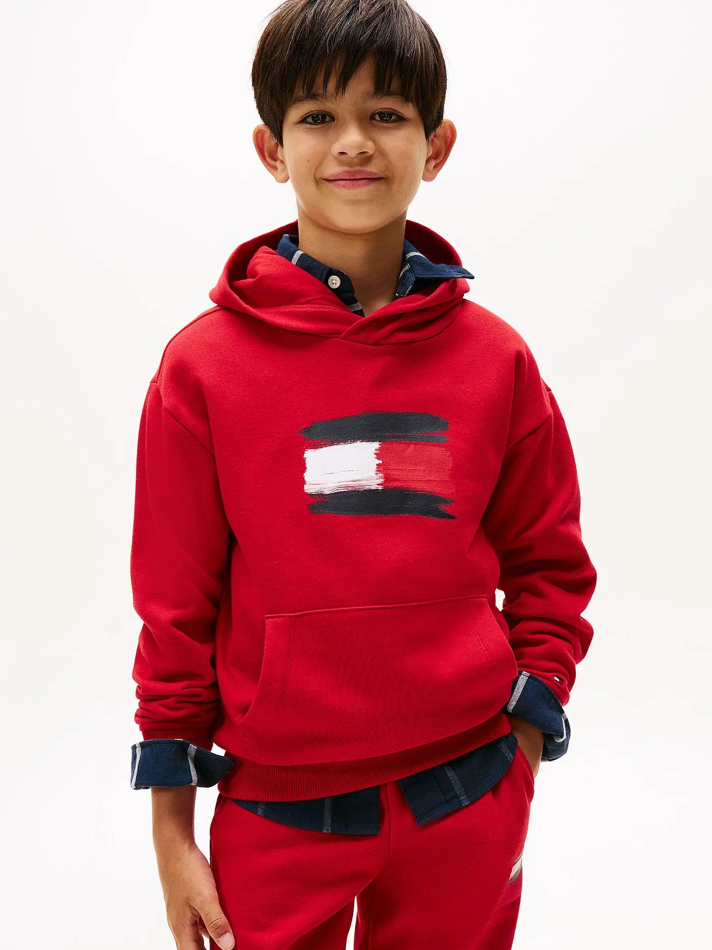 TOMMY HILFIGER | Jungen Kapuzensweater - Hoodie | rot