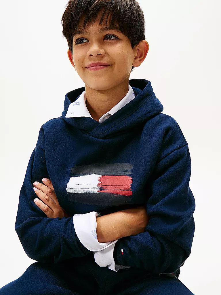 TOMMY HILFIGER | Jungen Kapuzensweater - Hoodie | dunkelblau