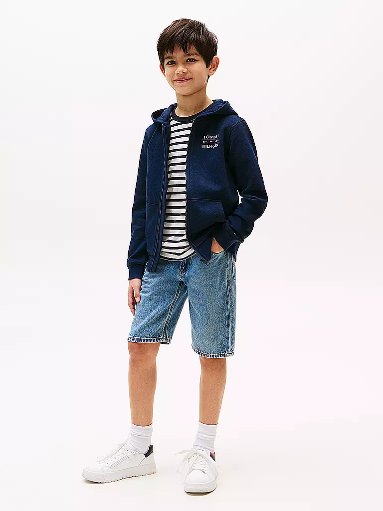 TOMMY HILFIGER | Jungen Kapuzensweatjacke | dunkelblau