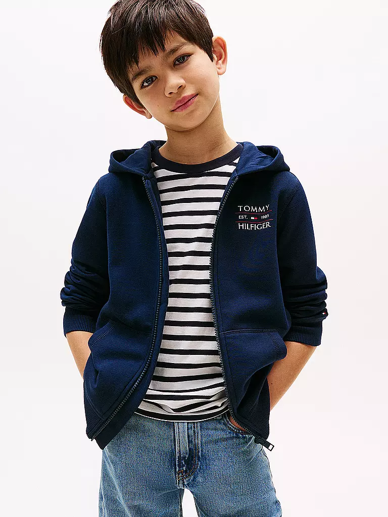 TOMMY HILFIGER | Jungen Kapuzensweatjacke | grün