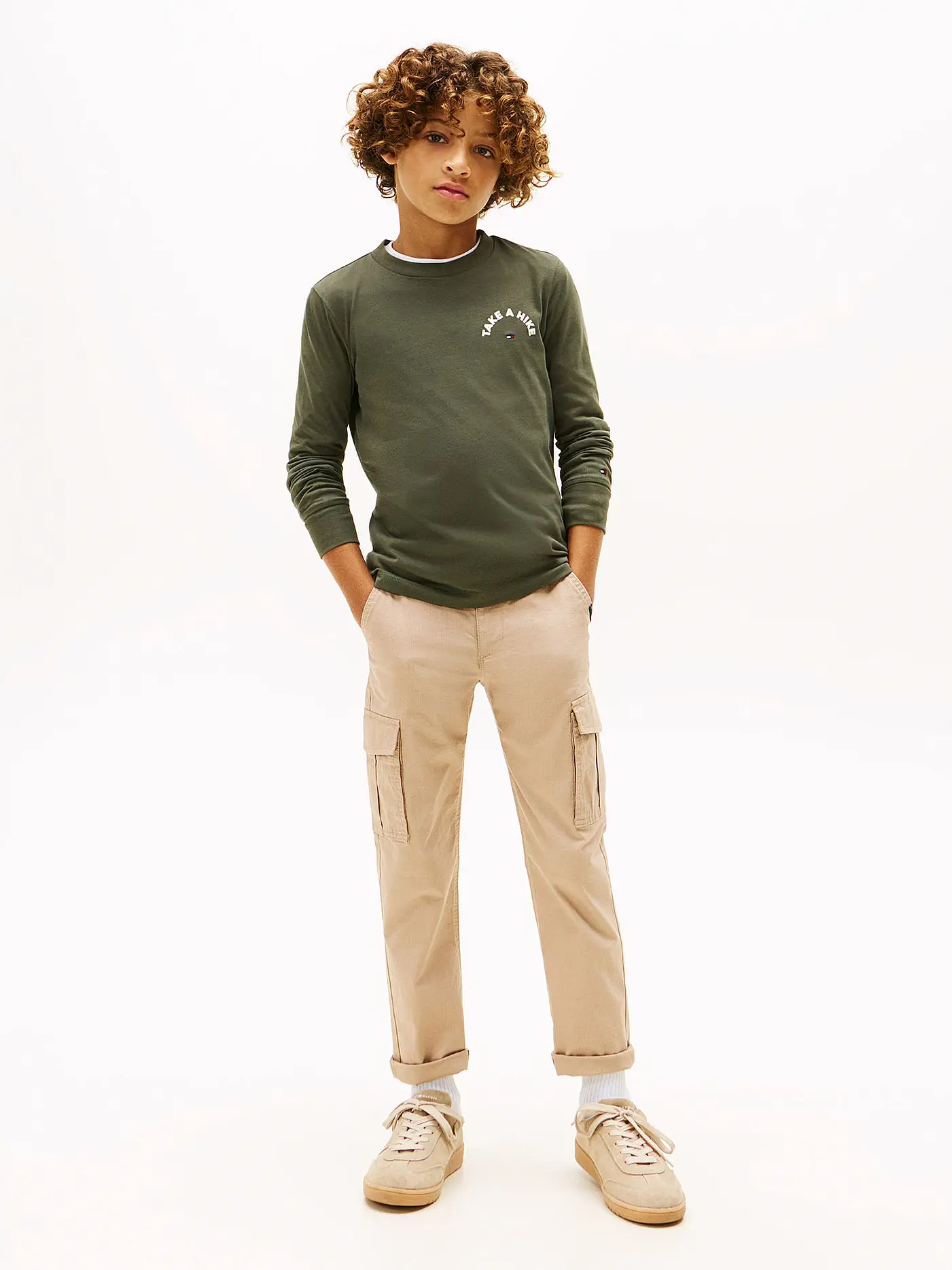 TOMMY HILFIGER | Jungen Langarmshirt  | olive