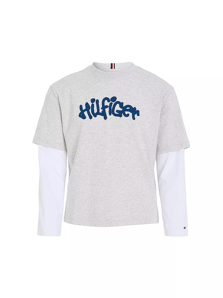 TOMMY HILFIGER | Jungen Langarmshirt | hellgrau