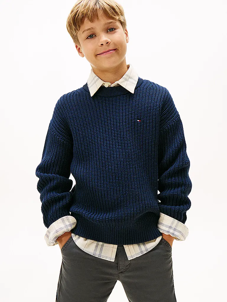 TOMMY HILFIGER | Jungen Pullover  | dunkelblau