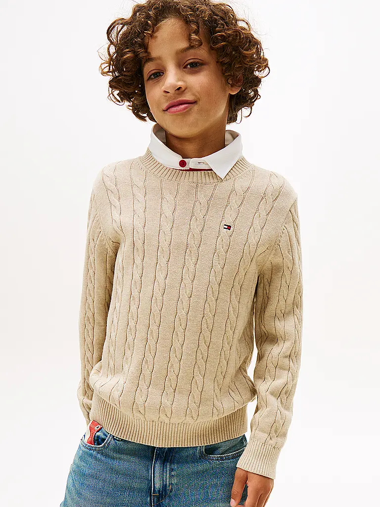 TOMMY HILFIGER | Jungen Pullover | beige