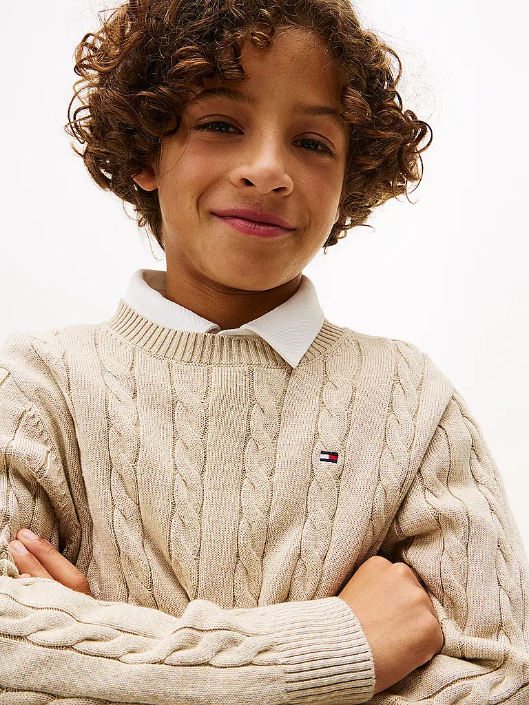 TOMMY HILFIGER | Jungen Pullover | beige