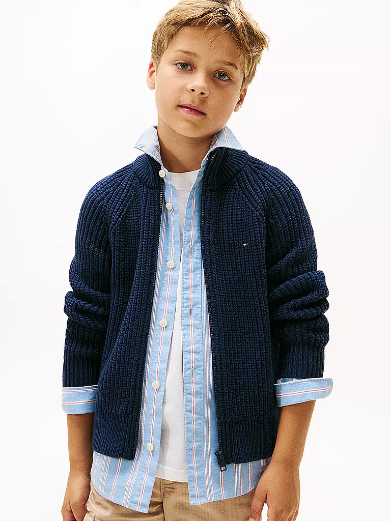 TOMMY HILFIGER | Jungen Strickjacke | dunkelblau