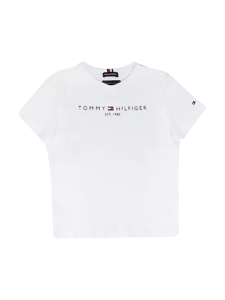 TOMMY HILFIGER | Jungen T-Shirt Logo Essential | weiß