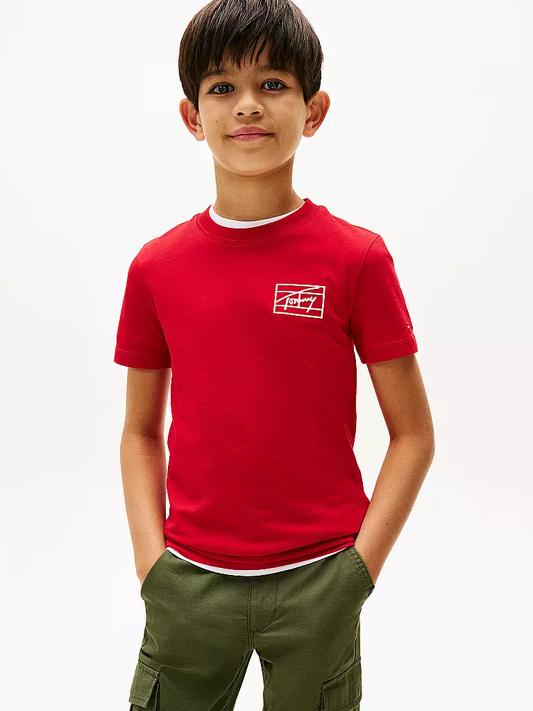 TOMMY HILFIGER | Jungen T-Shirt | rot