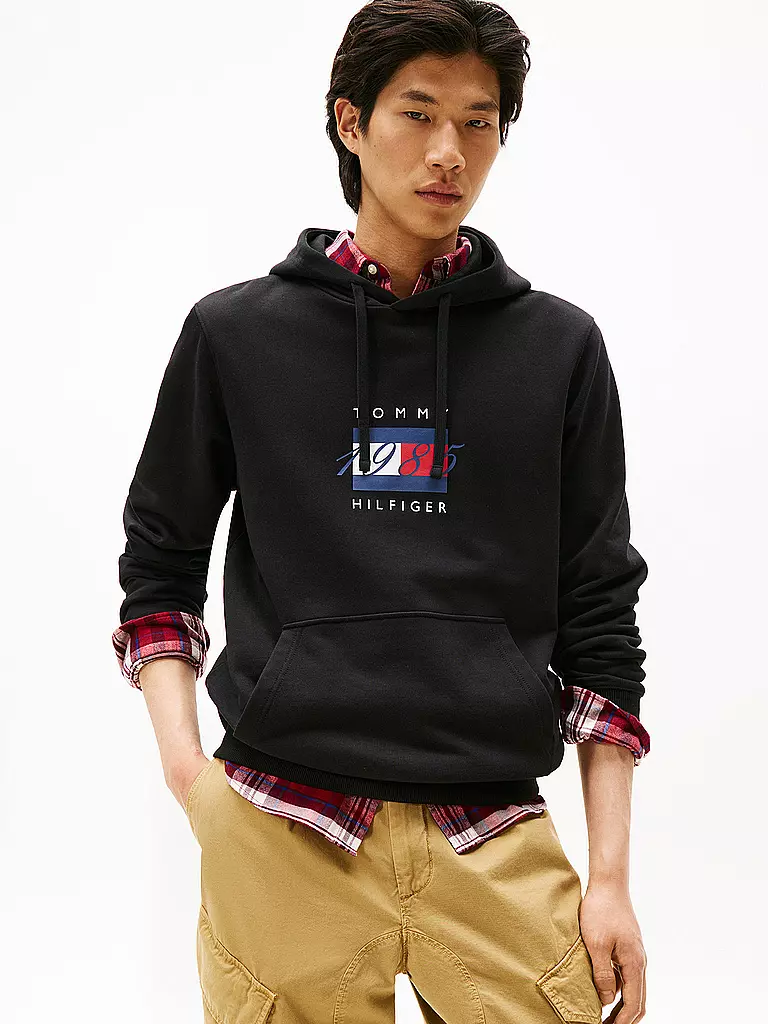 TOMMY HILFIGER | Kapuzensweater - Hoodie | schwarz
