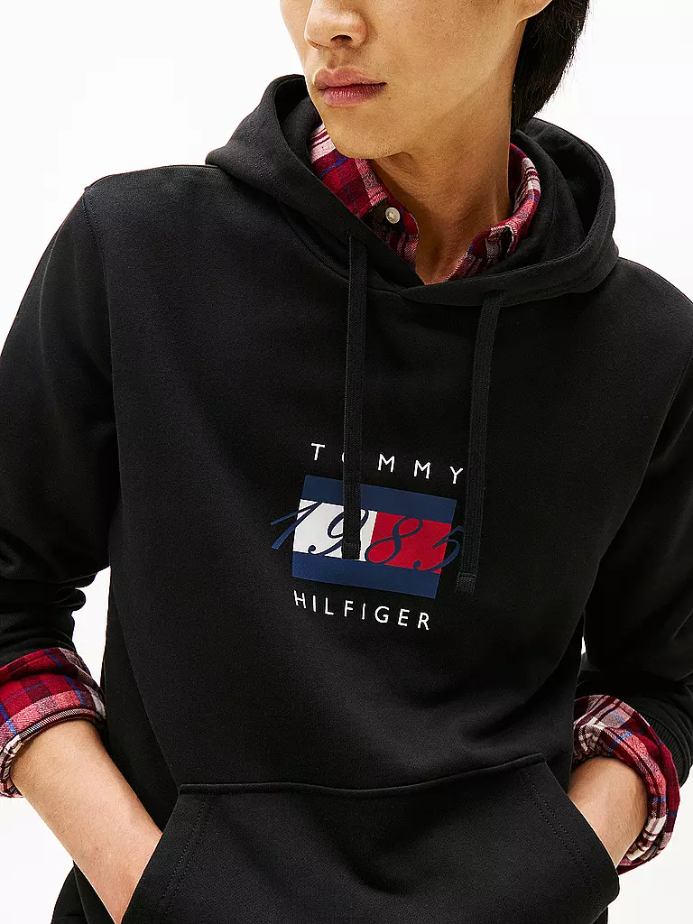 TOMMY HILFIGER | Kapuzensweater - Hoodie | schwarz