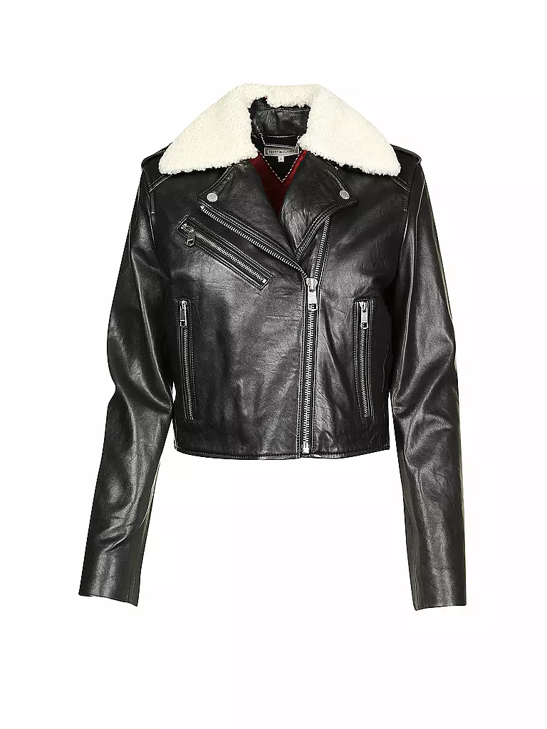TOMMY HILFIGER | Lederjacke "Ginger" | schwarz