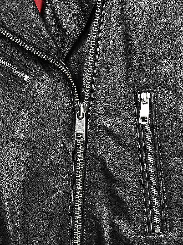 TOMMY HILFIGER | Lederjacke "Ginger" | schwarz