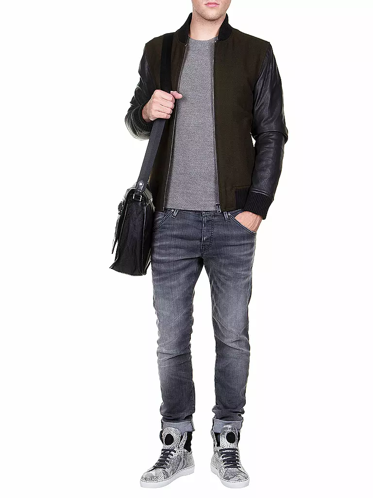 TOMMY HILFIGER | Lederjacke | olive