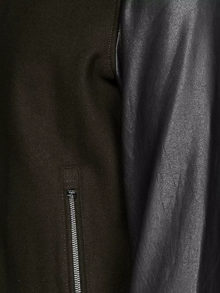 TOMMY HILFIGER | Lederjacke | olive