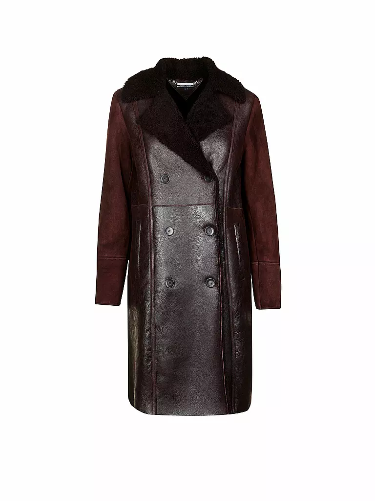 TOMMY HILFIGER | Ledermantel "Nancy" | rot