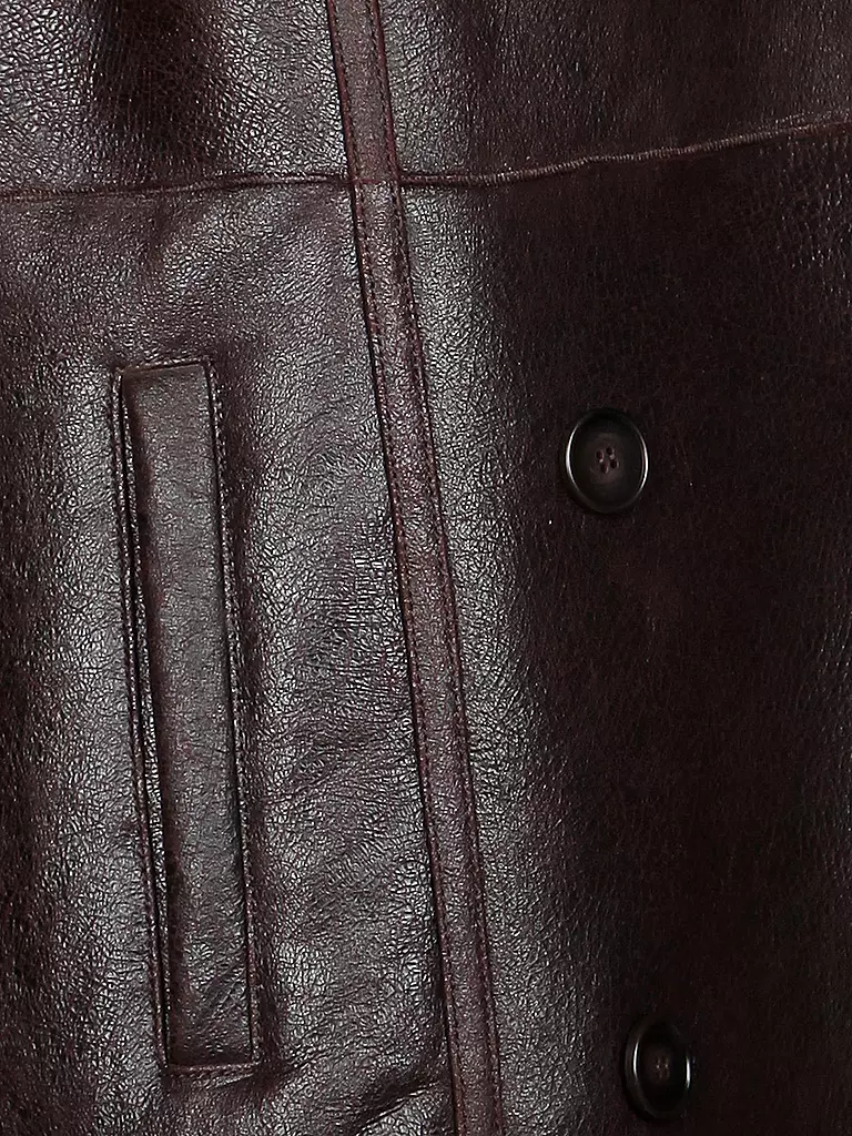 TOMMY HILFIGER | Ledermantel "Nancy" | rot