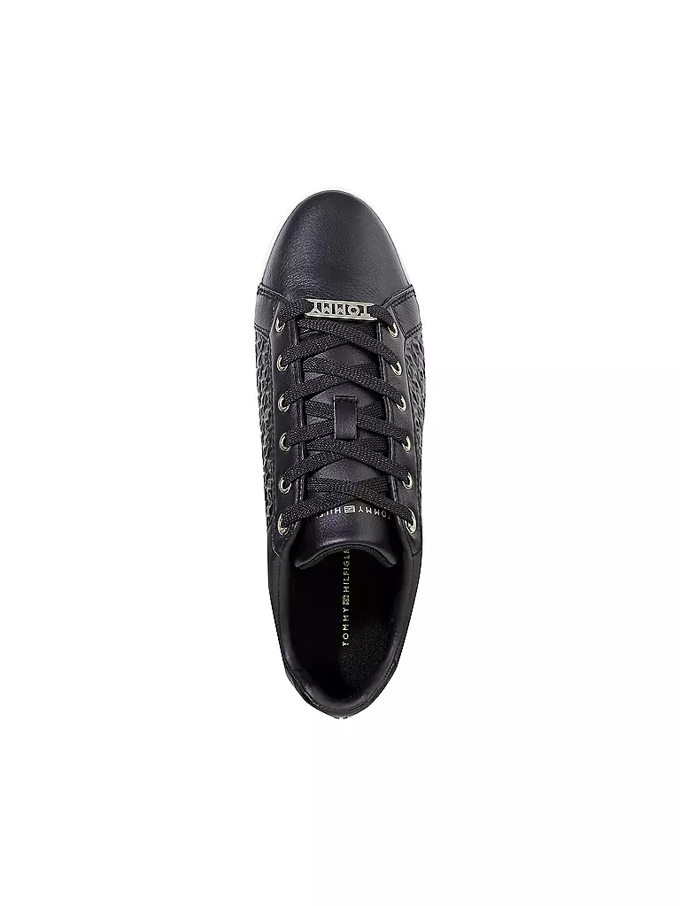 TOMMY HILFIGER | Ledersneaker | schwarz