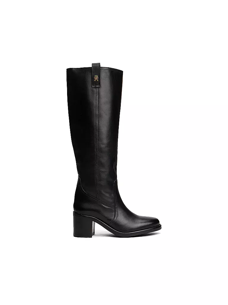 TOMMY HILFIGER | Lederstiefel | schwarz