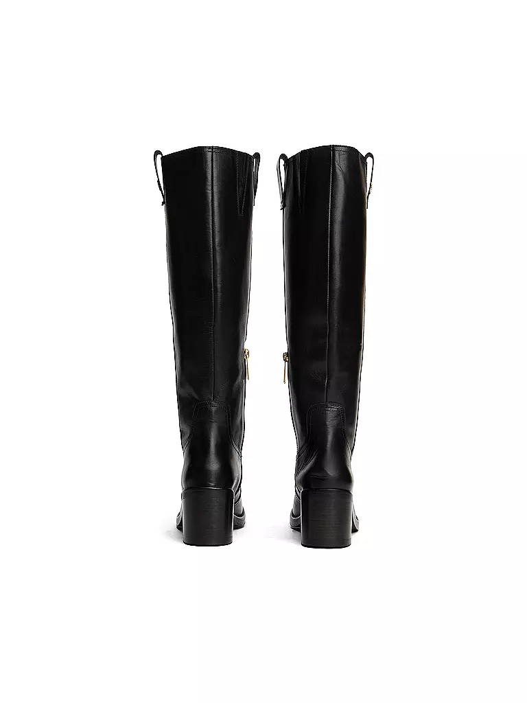 TOMMY HILFIGER | Lederstiefel | schwarz