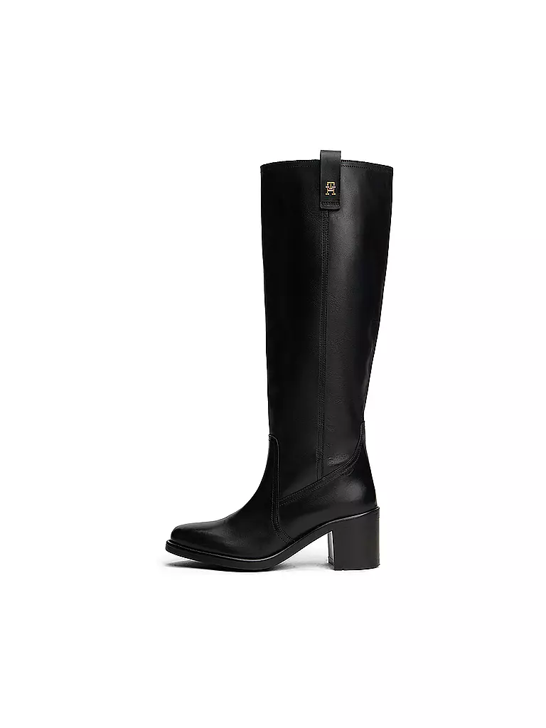 TOMMY HILFIGER | Lederstiefel | schwarz