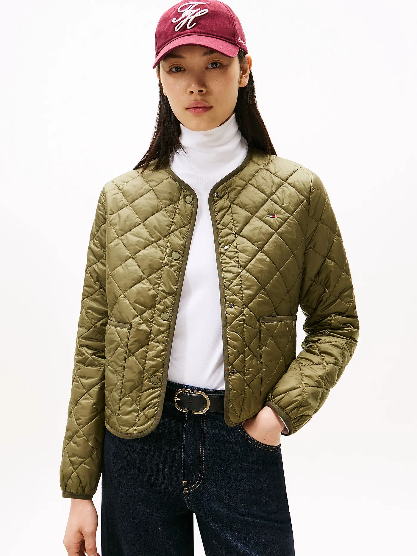 TOMMY HILFIGER | Leichtsteppjacke  | olive