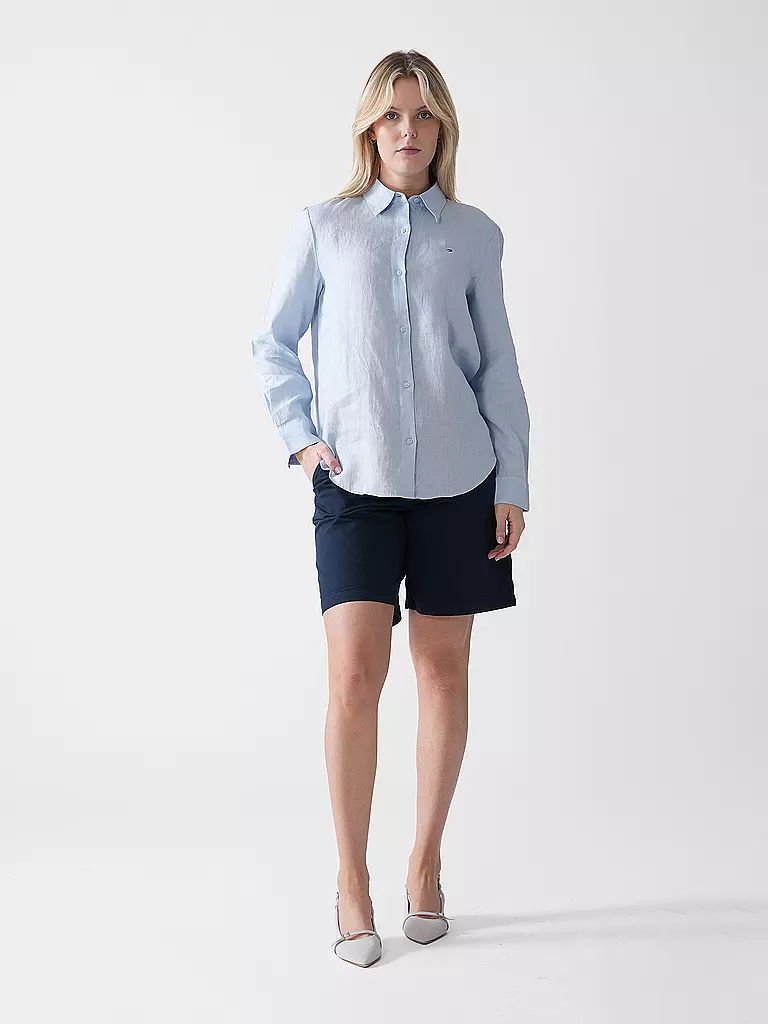 TOMMY HILFIGER | Leinenbluse | hellblau