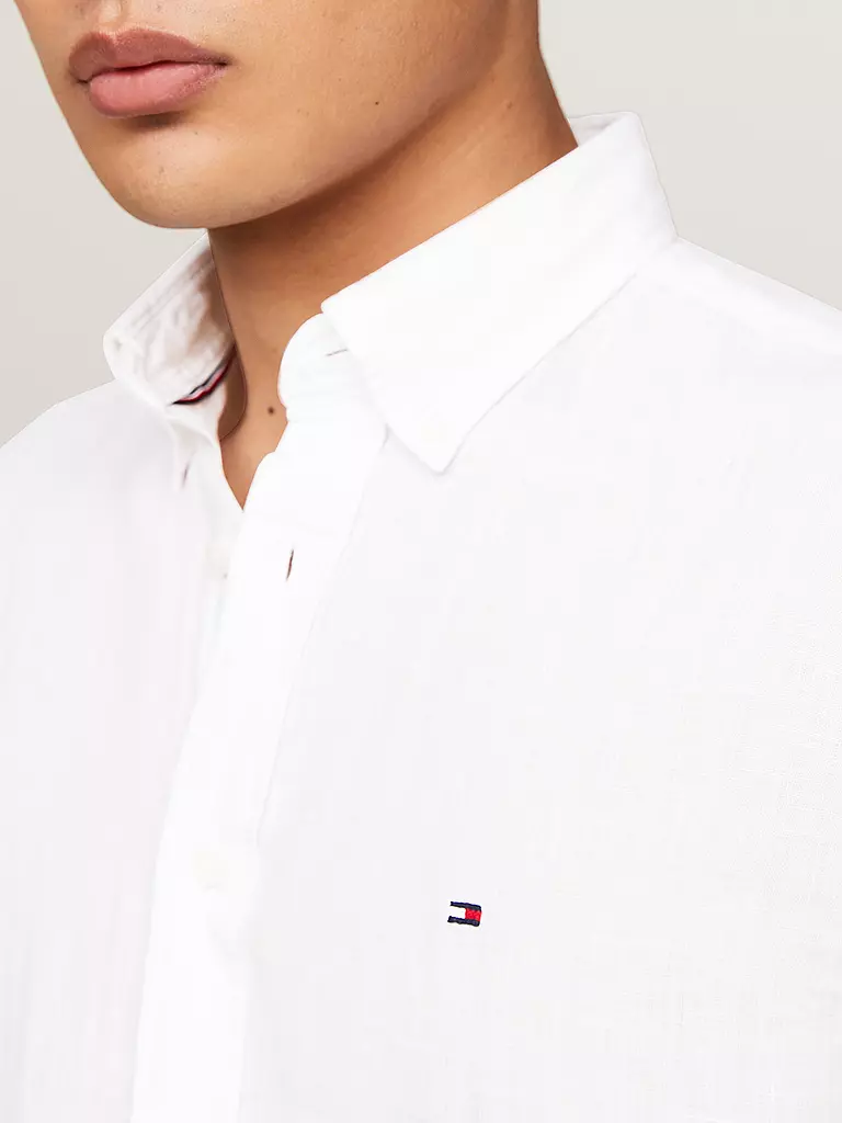 TOMMY HILFIGER | Leinenhemd Regular Fit | weiss