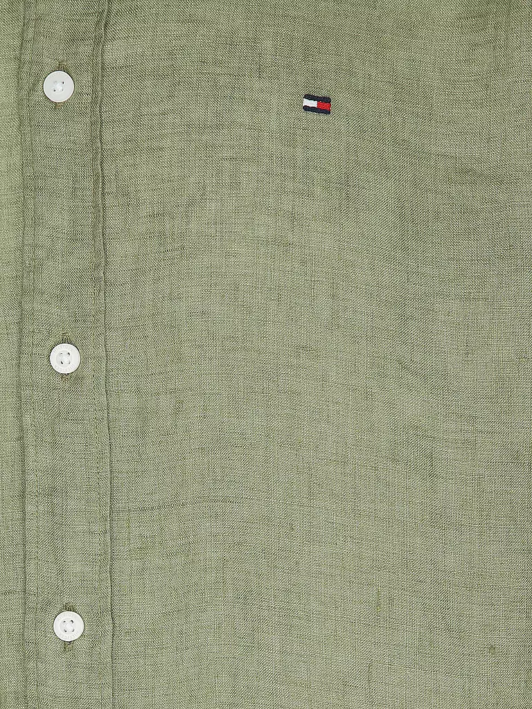 TOMMY HILFIGER | Leinenhemd | olive