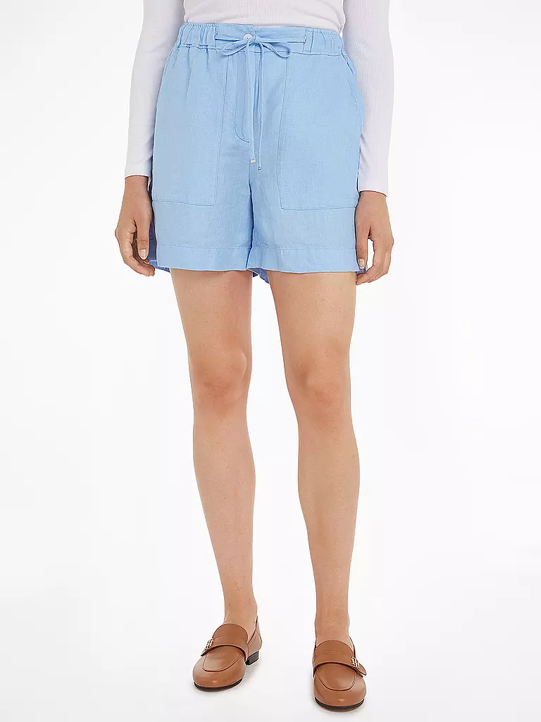 TOMMY HILFIGER | Leinenshorts | hellblau