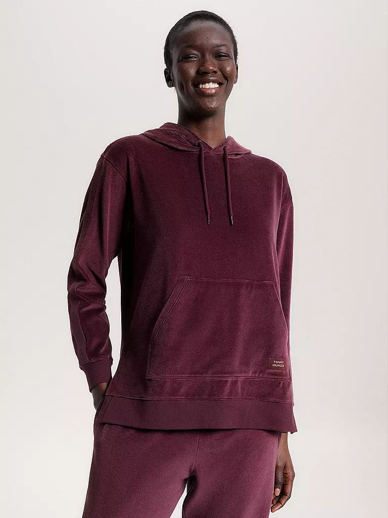 TOMMY HILFIGER | Loungewear Kapuzensweater - Hoodie | dunkelrot
