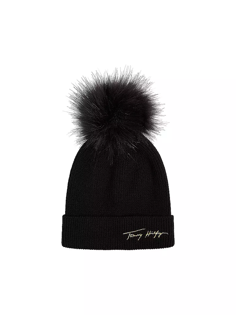 TOMMY HILFIGER | Mütze - Beanie Signature | schwarz