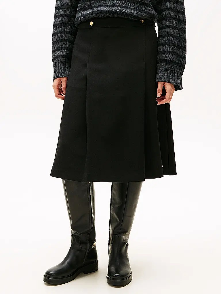 TOMMY HILFIGER | Midirock  | schwarz