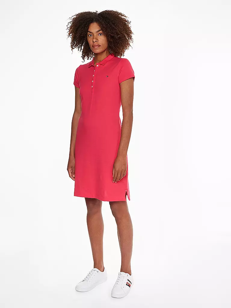 TOMMY HILFIGER | Polokleid Slim Fit | pink